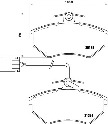HELLA PAGID 8db355017971 -  Комплект тормозных колодок, дисковый тормоз